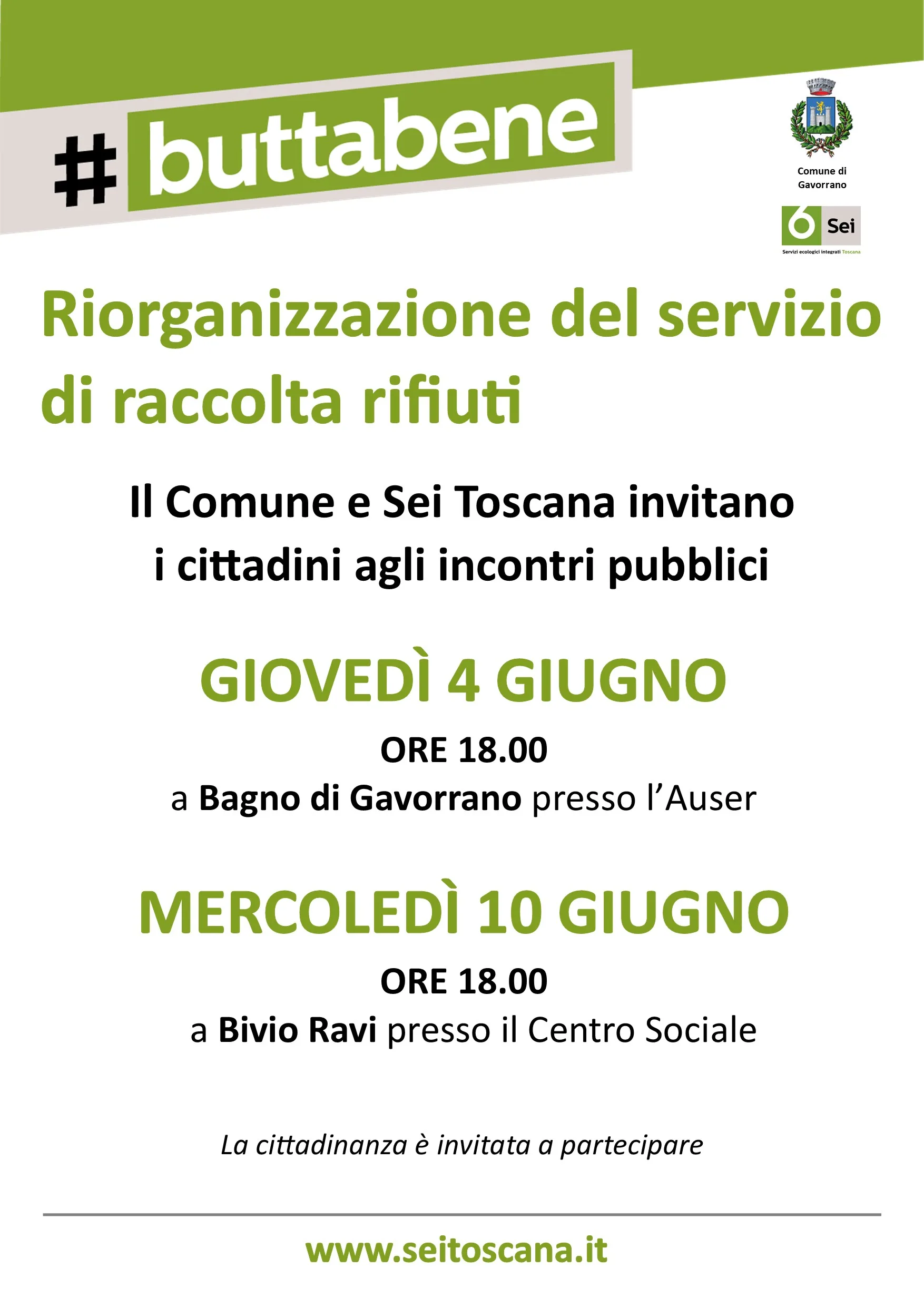 Locandina incontri pubblici